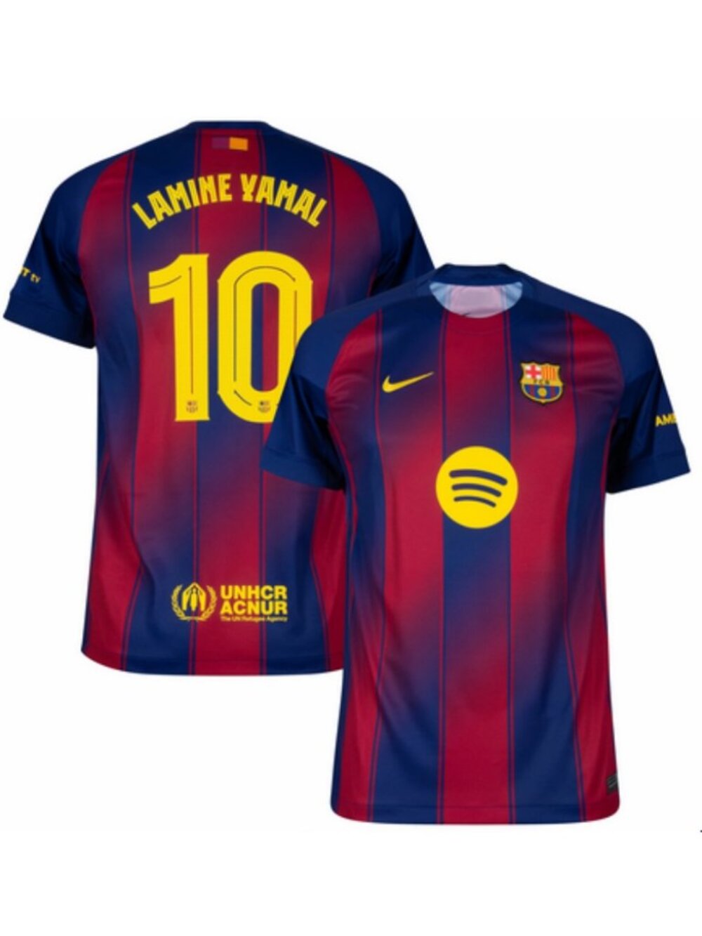 Lamine Yamal Navy Red Soccer Jersey